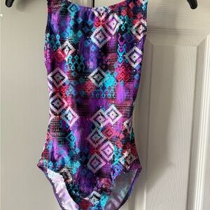Colorful Geometric Patterned Swimsuit